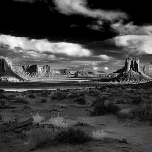 Essence of Monument Valley Arizona landscape b&W black and white